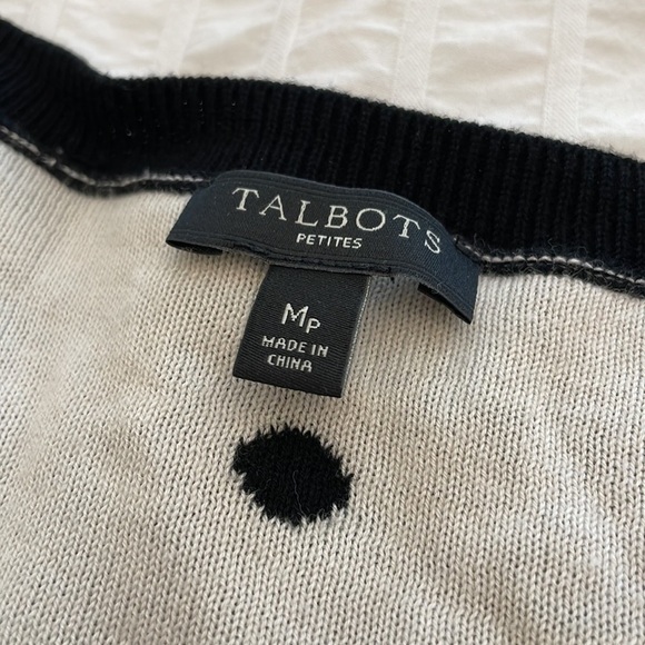 Talbots Polkadots Cardigan Petite - Picture 5 of 9
